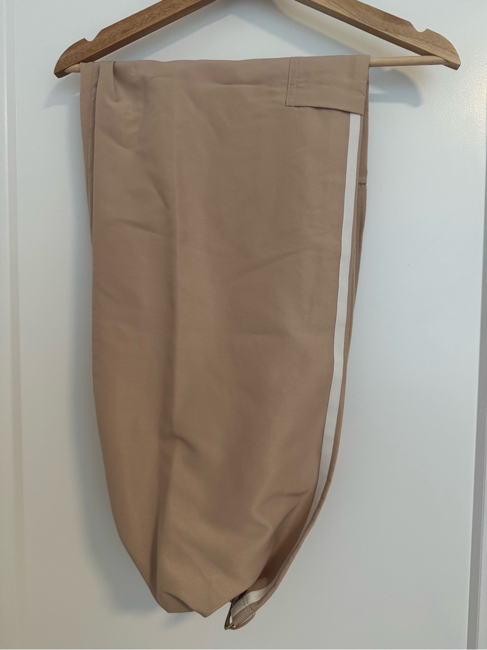 adidas Women's Tan Track Pants with White Side Stripe